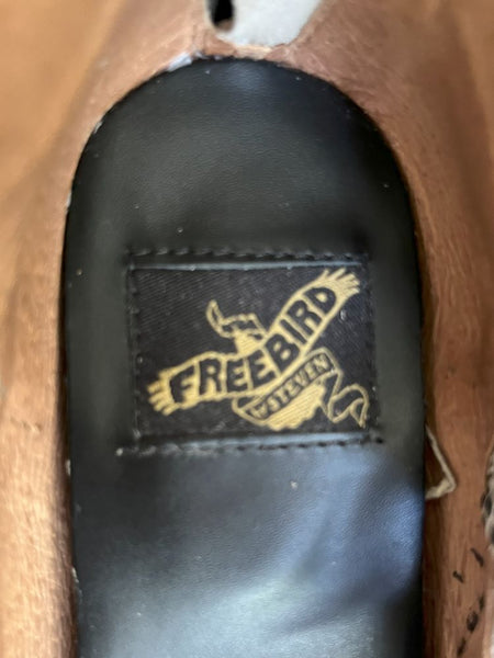 Freebird Felicity Size 6 Black and White Snakeskin Leather