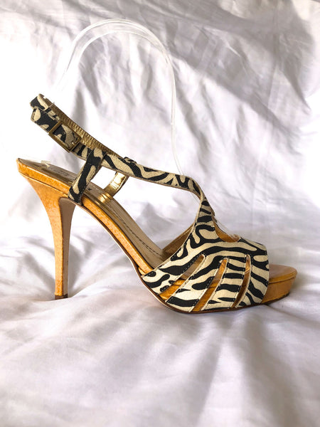 Kate Spade Size 6.5 Zebra Print Heels