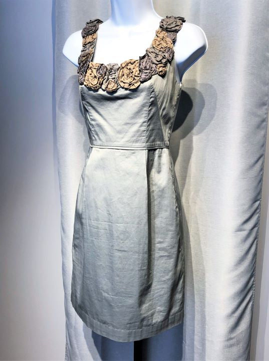yoana baraschi embroidered dress Yoana Baraschi Dress 2 Silk Purple Floral Embroidery Castlecore Balletcore