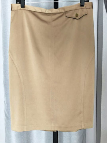 BCBGMaxazria Size 8 Gold Pencil Skirt