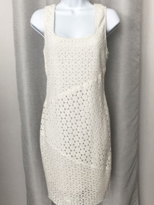 yoana baraschi white lace dress Lady by Yoana Baraschi Ivory Cotton Crochet Lace shift A-line Dress Women's  L