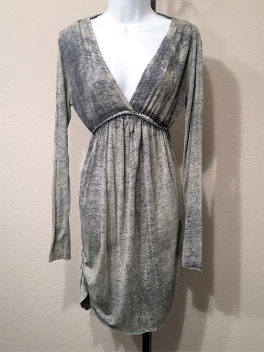 Anthropologie Anama Size Medium Blue Distressed Jersey Dress Blue / M
