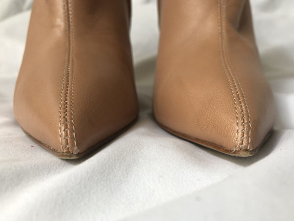 Ninalilou Size 7.5 Italian Luxury Tan Studded Boots - RARE!