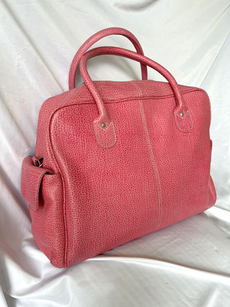 Latico Pink Leather Weekender Tote