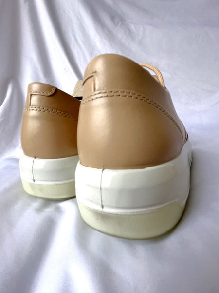 Ecco Size 8 - 8.5 Beige Leather Volluto Shoes - NEW