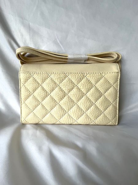 Betsey Johnson NEW Ball and Chain Cream Clutch Wallet