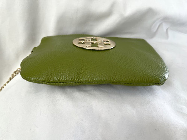 Tory Burch Green Leather Wristlet