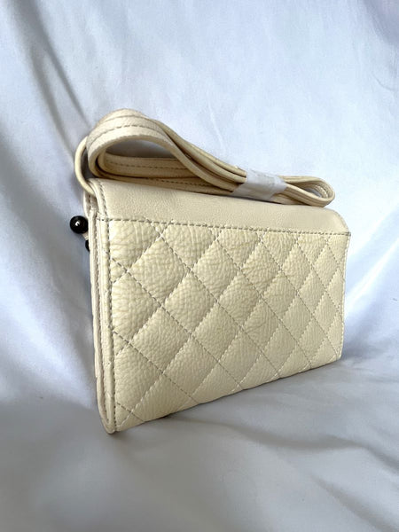 Betsey Johnson NEW Ball and Chain Cream Clutch Wallet