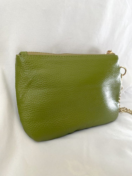 Tory Burch Green Leather Wristlet