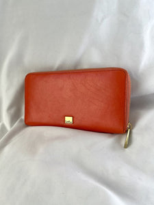kooba Orange Leather Wallet