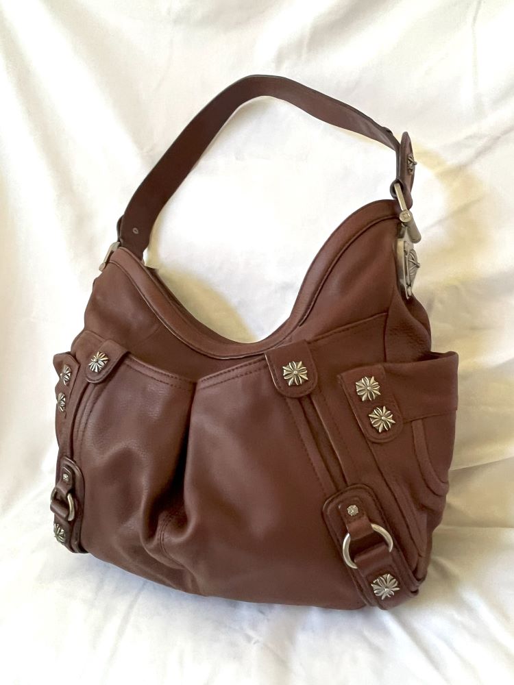B Makowsky Brown Leather Shoulder Bag