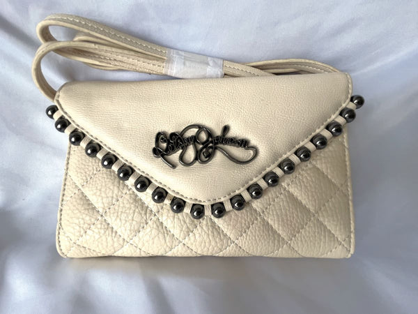 Betsey Johnson NEW Ball and Chain Cream Clutch Wallet