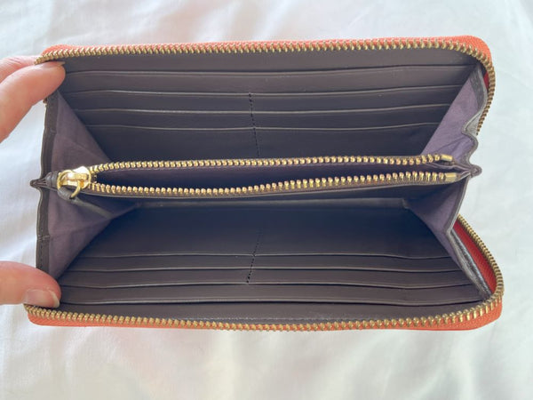 kooba Orange Leather Wallet