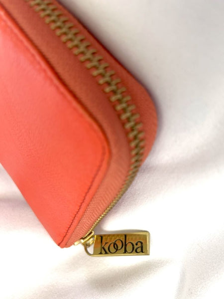 kooba Orange Leather Wallet