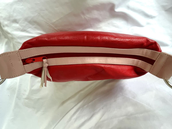 Jam by Jana Feifer Red Leather Shoulder Bag