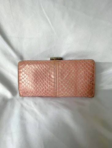 Christian Dior Authentic Pink Vintage Snakeskin Wallet