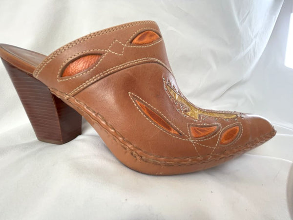 Frye Phoenix Size 10 Brown Clog Mules