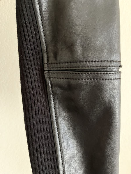 VINCE D'Agneau Size Large Black Leather Jacket