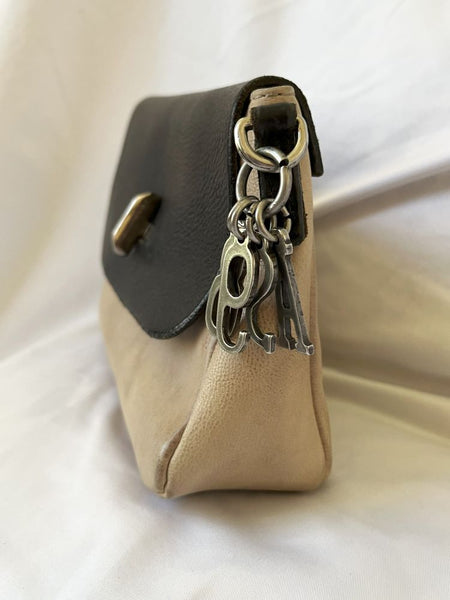 a.s.98 Cream and Black Mini Crossbody Bag