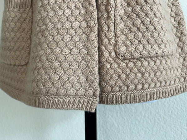 Neiman Marcus LARGE Tan Cashmere Cardigan