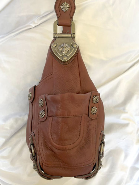 B Makowsky Brown Leather Shoulder Bag