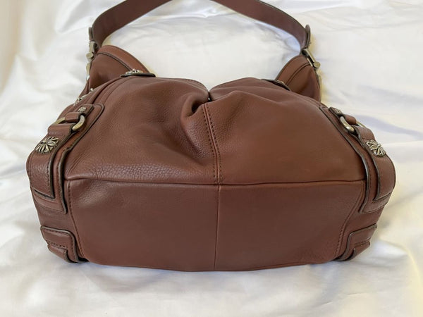 B Makowsky Brown Leather Shoulder Bag