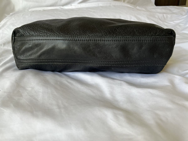 Leatherock Black Leather Studded Hobo