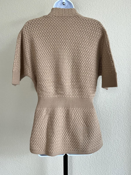 Neiman Marcus LARGE Tan Cashmere Cardigan