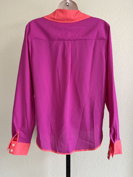 Hutch Neiman Marcus NEW SMALL Magenta Wrap Top