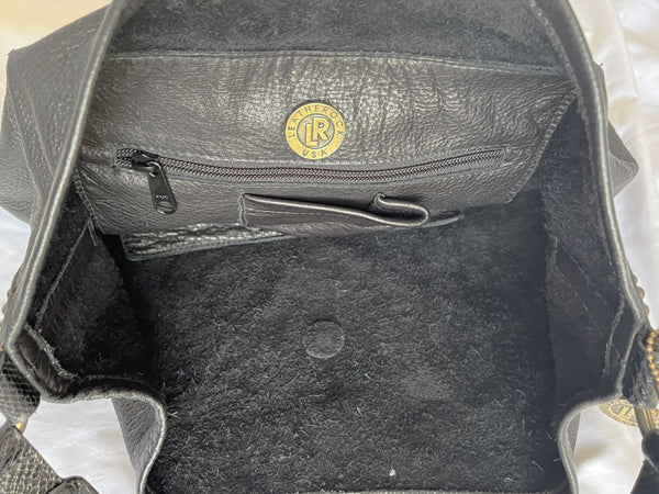 Leatherock Black Leather Studded Hobo
