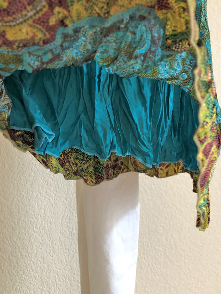 Hale Bob Size Small Teal Paisley Silk Tank - CLEARANCE