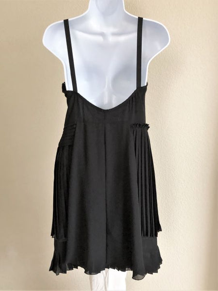 See by Chloe Size 4 Black Pleated Dress - $500 RETAIL