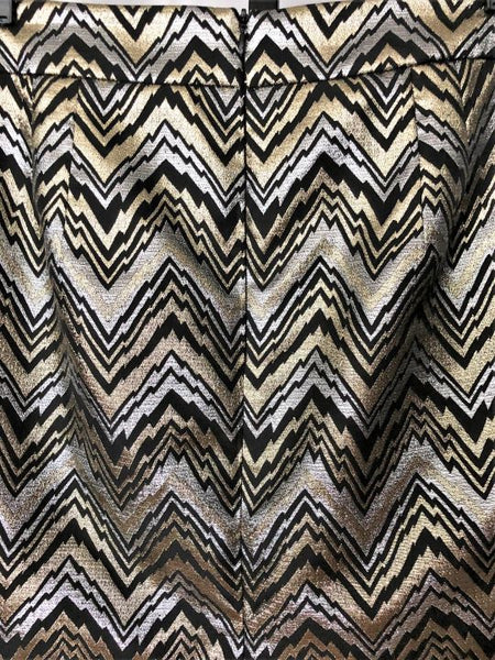 Trina Turk Size 8 Metallic Zig Zag Pencil Skirt - CLEARANCE