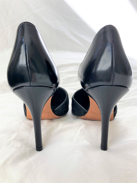 VINCE Size 6 Claire Black Calf Hair Pumps