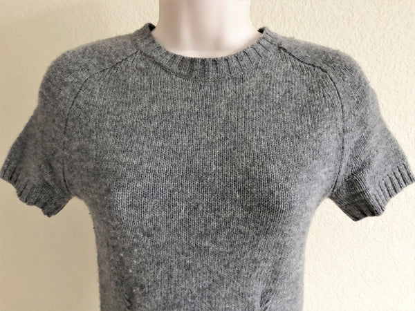 BCBGMaxazria Size XS Gray Back Zip Sweater