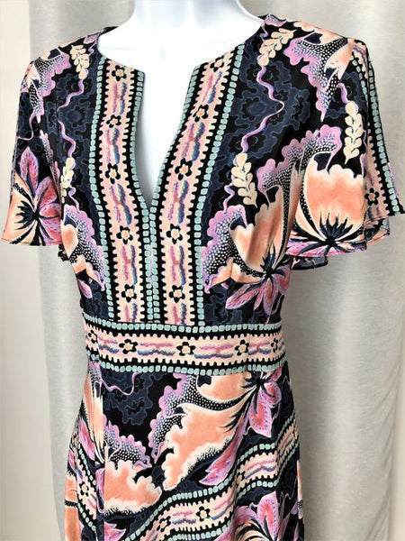 Nanette Lepore Size 6 Silk Floral Dress