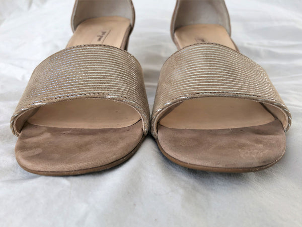 Paul Green Size 8.5 Beige and Silver Sandals - CLEARANCE