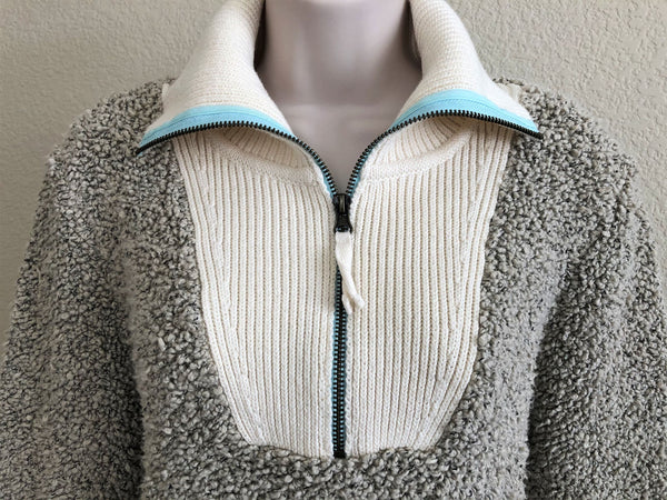 MOTH Anthropologie MEDIUM Gray Nubby Sweater