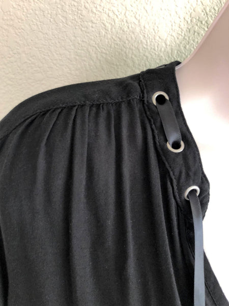 Bella Dahl for Anthropologie Size XS Black Grommet Top - CLEARANCE