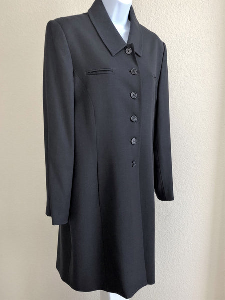 Halston Size MEDIUM Gray Wool Coat - CLEARANCE
