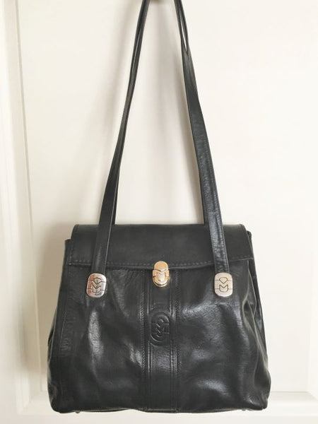 Marino Orlandi Vintage Black Leather Bag - CLEARANCE