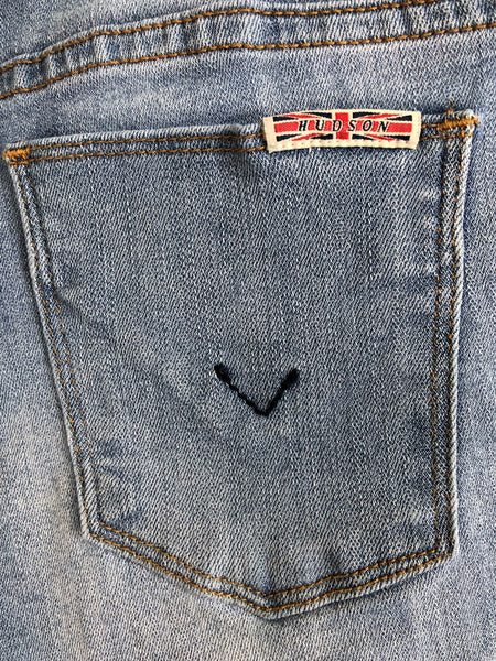 Hudson Size 0 Blue Denim Butterfly Shorts - CLEARANCE