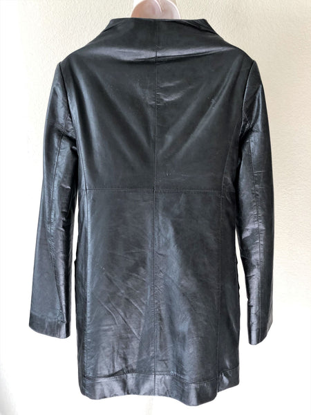 Demoo Parkchoonmoo MEDIUM Black Leather Coat - RARE - $1,300 RETAIL