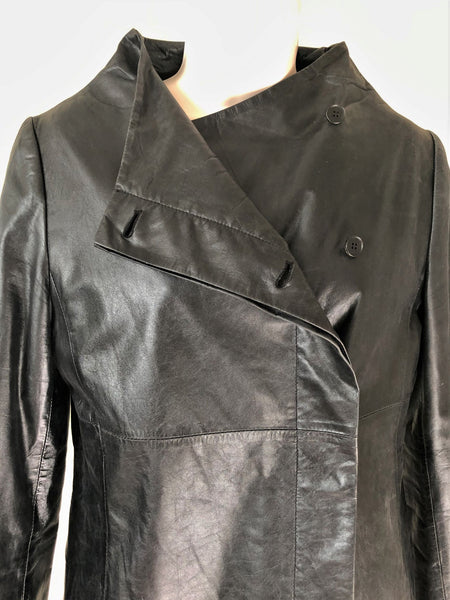 Demoo Parkchoonmoo MEDIUM Black Leather Coat - RARE - $1,300 RETAIL