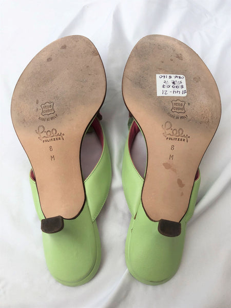 Lilly Pulitzer Size 8 Flyer Leather Thong Sandals