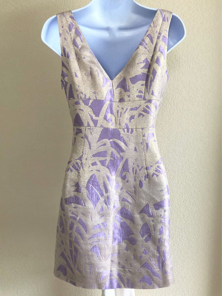 Kate Spade Size 0 Minae Lavender and Gold Dress