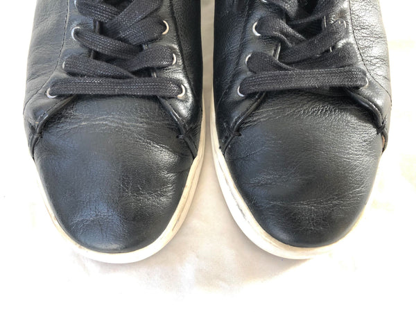 Rag & Bone Size 6 Kent Black Leather Sneakers