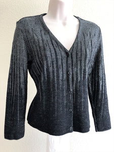 Emanual Ungaro PETITE Gray Metallic Cardigan