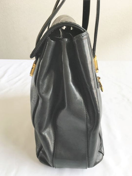 Marino Orlandi Vintage Black Leather Bag - CLEARANCE