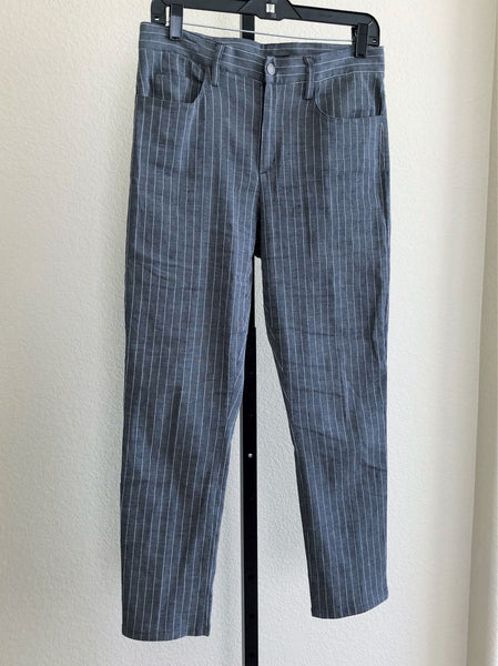 Theory Size 2 Jordin Cropped Linen Pants